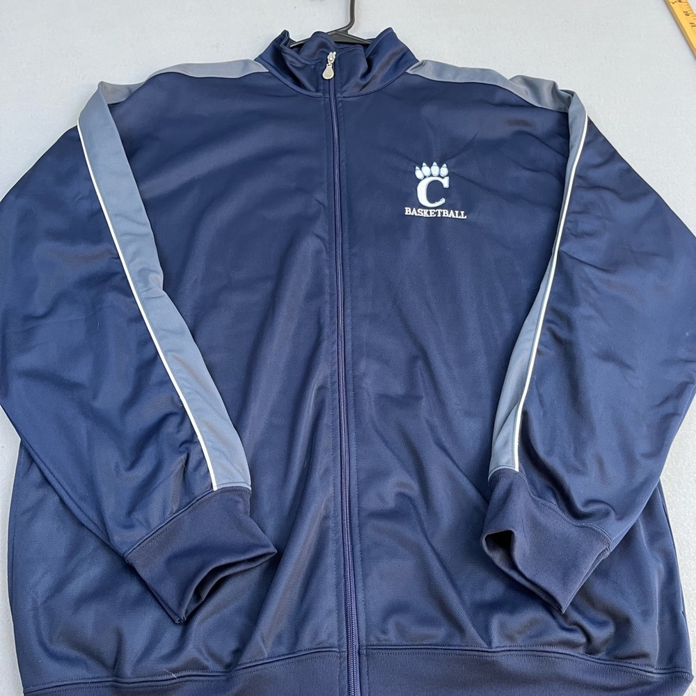 Cincinnati, Bearcats, Men's Navy and Gray Basketball Jacket L